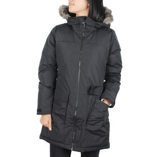 保暖运动外套BQ6803 可拆卸毛领中长款 阿迪达斯棉服女2023春季 新款