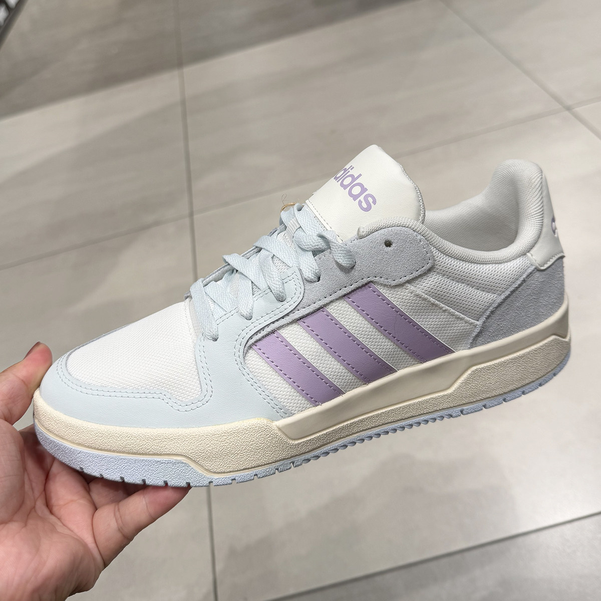 Adidas阿迪达斯Neo Entrap男女白蓝紫简约百搭运动休闲板鞋KH8211