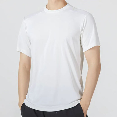Adidas/阿迪达斯男子纯白色舒适透气休闲运动足球短袖T恤HB6533
