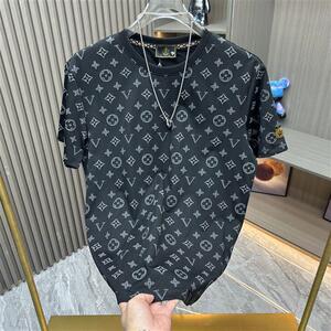 欧洲站！街头潮流达人~2025新款韩版痞帅圆领短袖男潮牌百搭宽松