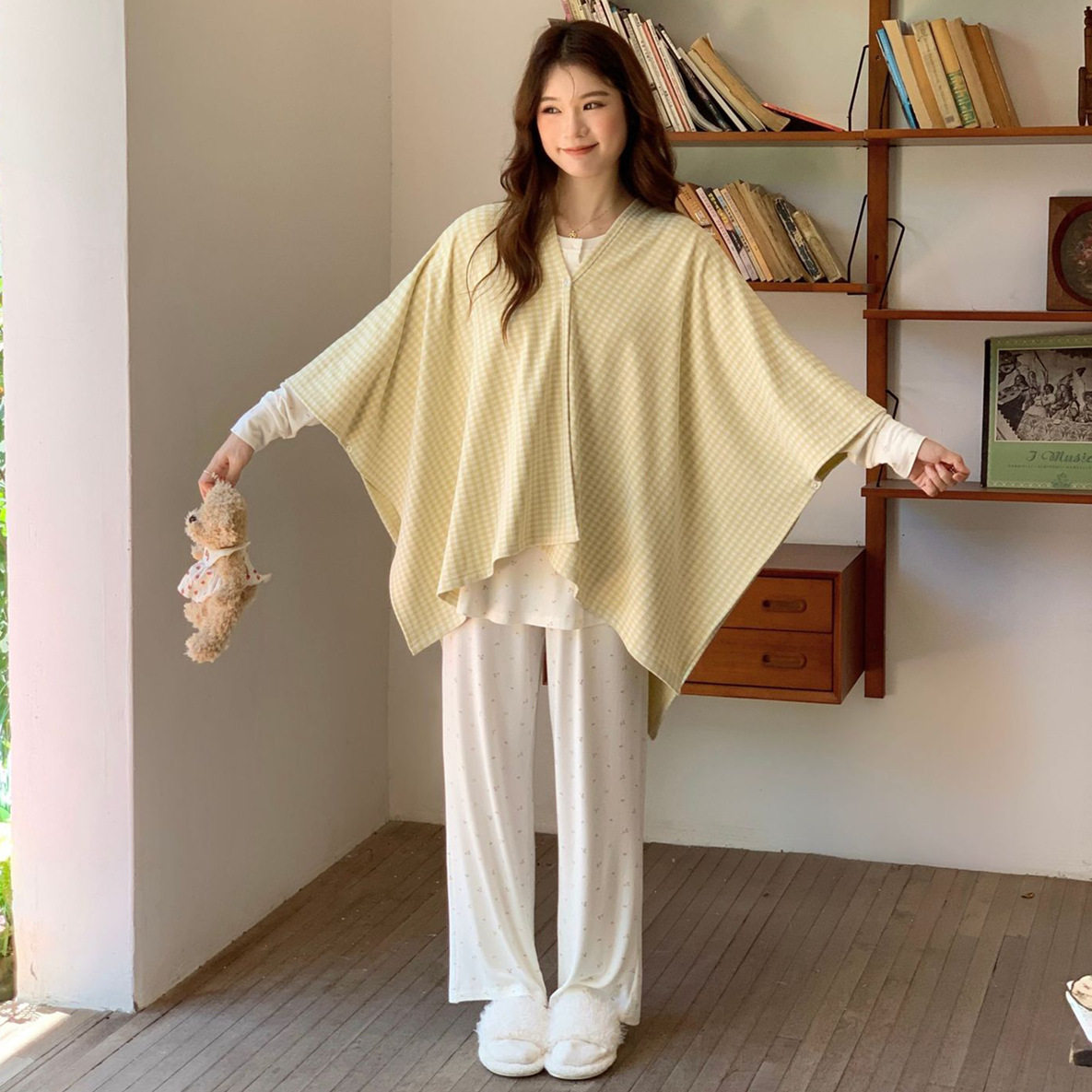 春秋冬保暖外出哺乳巾喂奶防走光