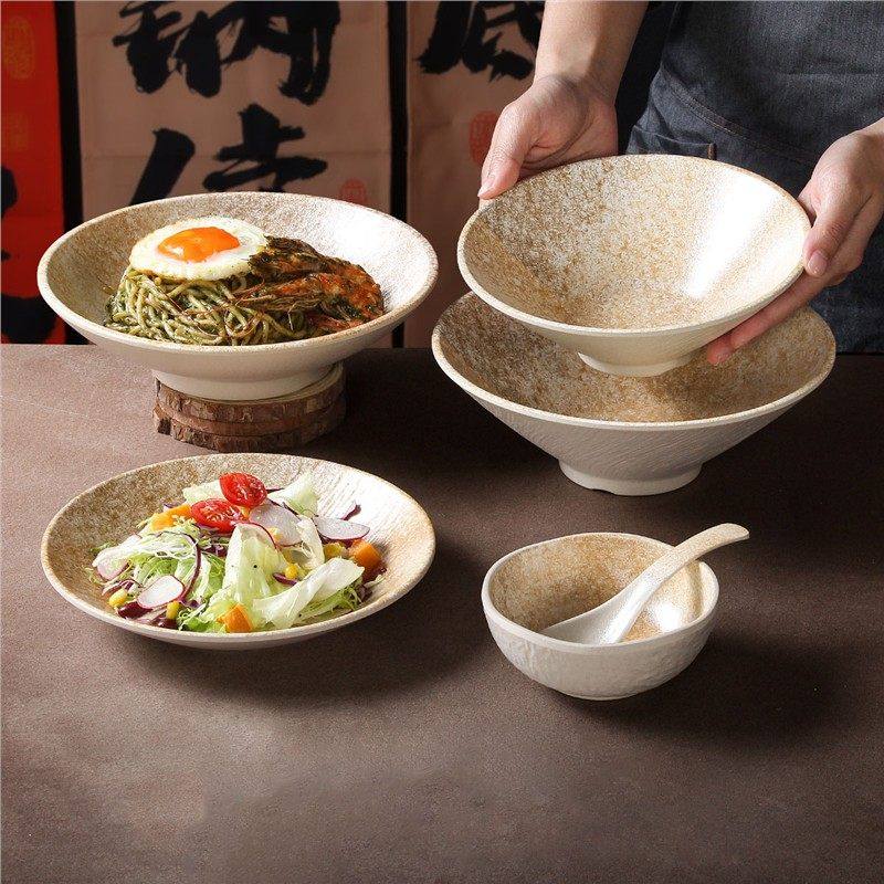 密胺餐具大碗商用琉璃金仿瓷加厚圆碗拌面凉皮碗麻辣烫汤粉面碗,餐饮具,碗,淘宝优惠券,粉丝福利购,淘宝优惠卷