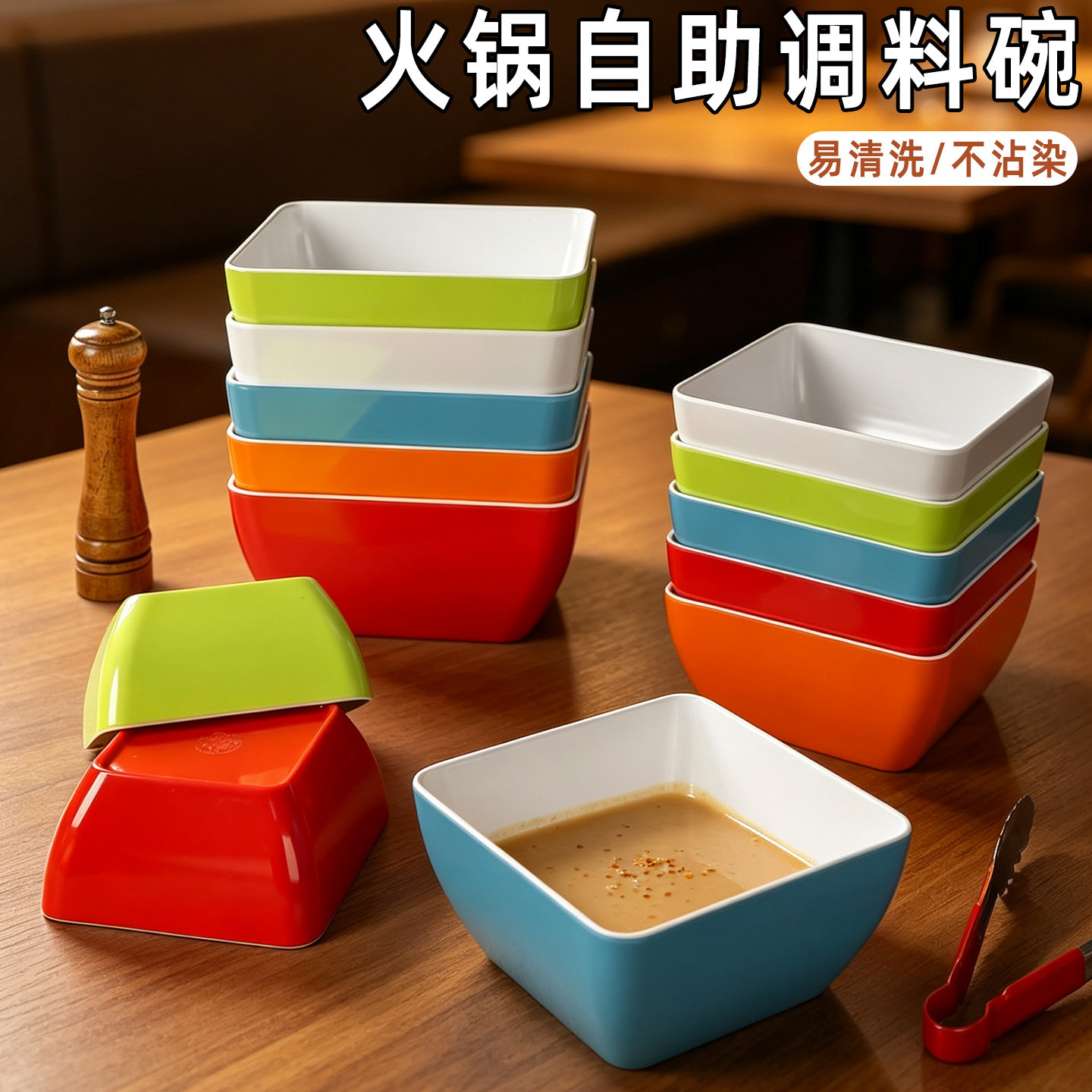 专用自助调料辣椒香菜葱花展示碗