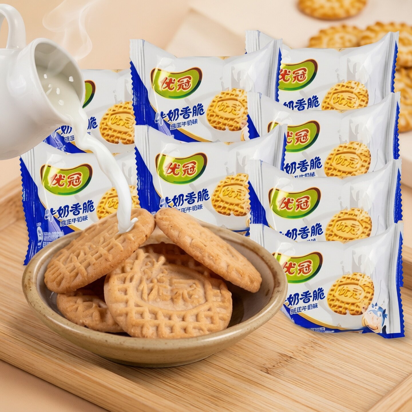 1月太平优冠牛奶香脆饼干散装散称醇正牛奶味怀旧零食小包装