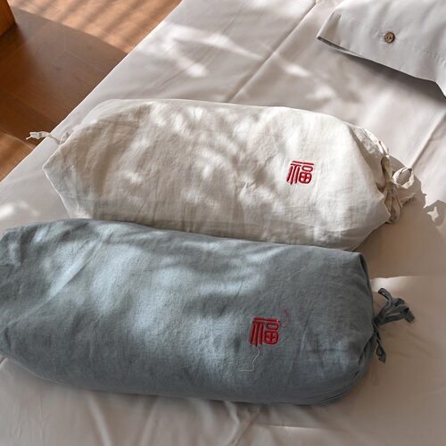 亚麻苦荞壳颈椎放松枕头