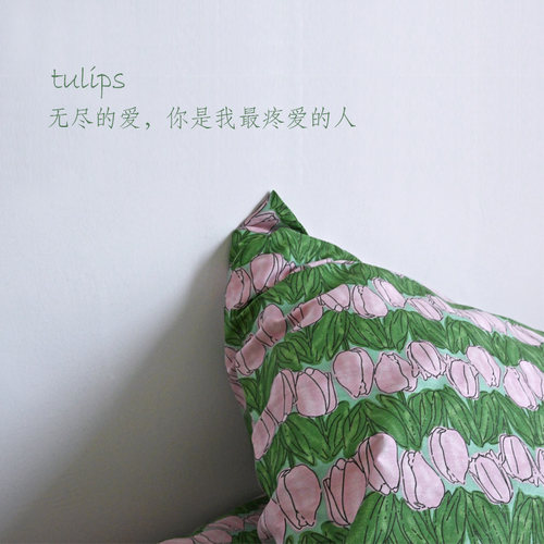 睡花里~ins风韩风郁金香套件