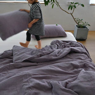 200双人被罩200 松软被套150 230 新疆棉全棉色织双层纱 外单面料