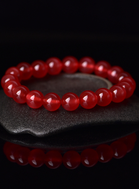 天然鱼惊石手链手串青鱼石平安