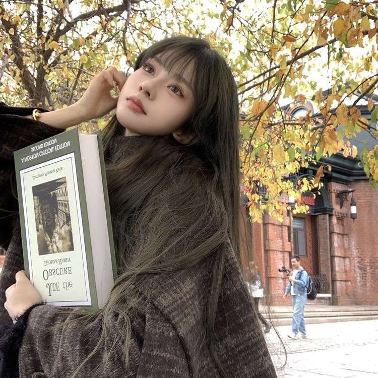 复古格纹加厚保暖毛呢外套大衣冬季新款围巾领呢子外套