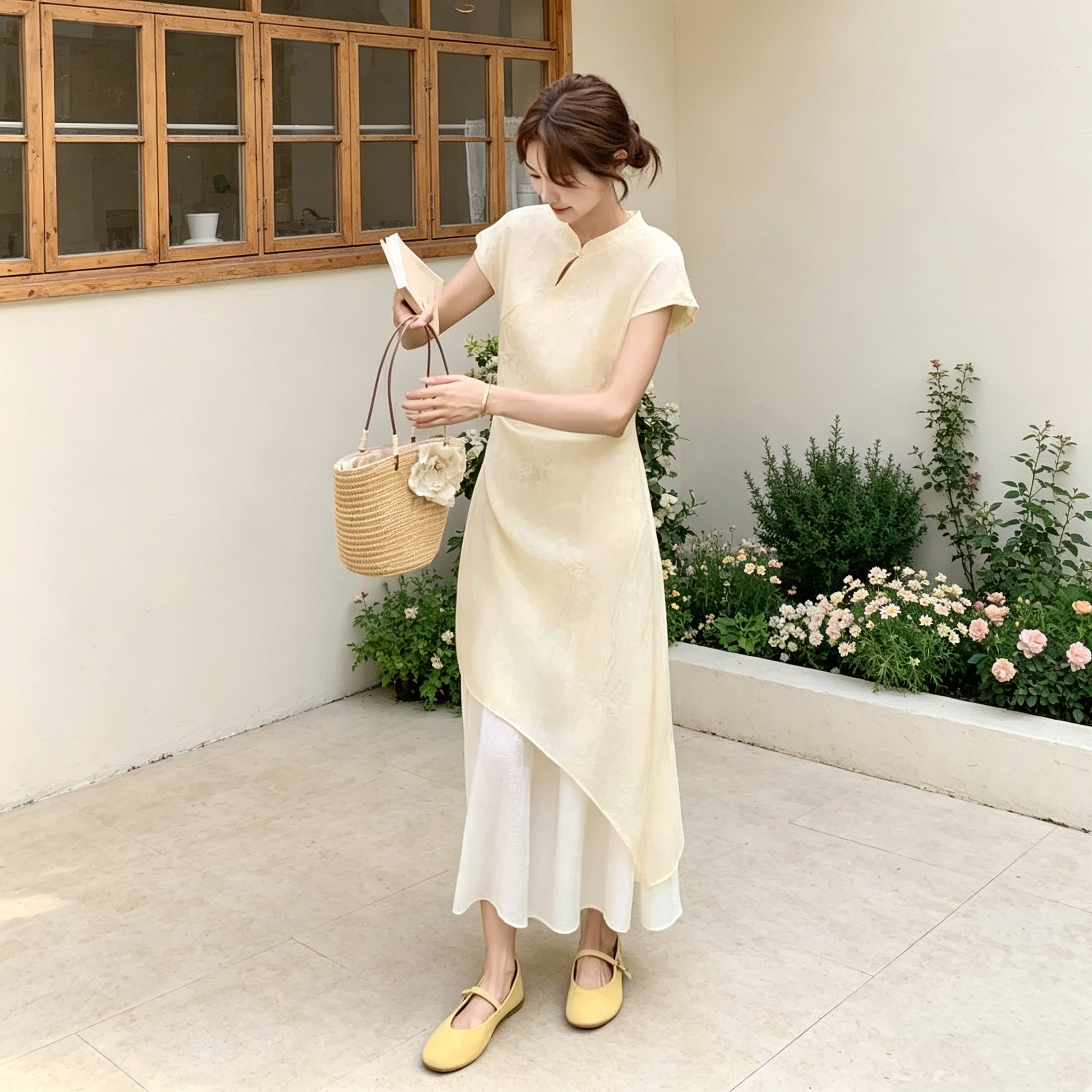 新中式改良假两件旗袍裙女2026初夏穿搭新款连衣裙大方得体的裙子