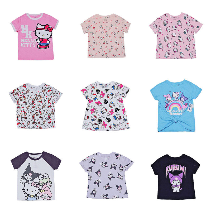 可爱款~6-16岁外单童装女童夏款满印kitty猫棉质短袖上衣T恤衫,童装/婴儿装/亲子装,T恤,淘宝优惠券,粉丝福利购,淘宝优惠卷
