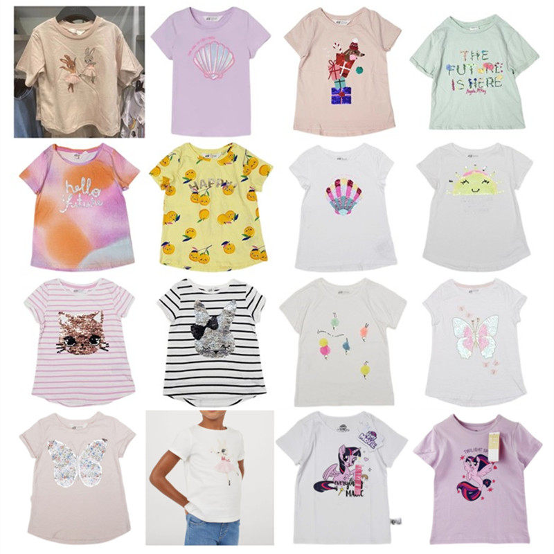 2-10岁外单夏款新款气质款女童柔软刺绣亮片贝壳兔子短袖T恤衫,童装/婴儿装/亲子装,T恤,淘宝优惠券,粉丝福利购,淘宝优惠卷