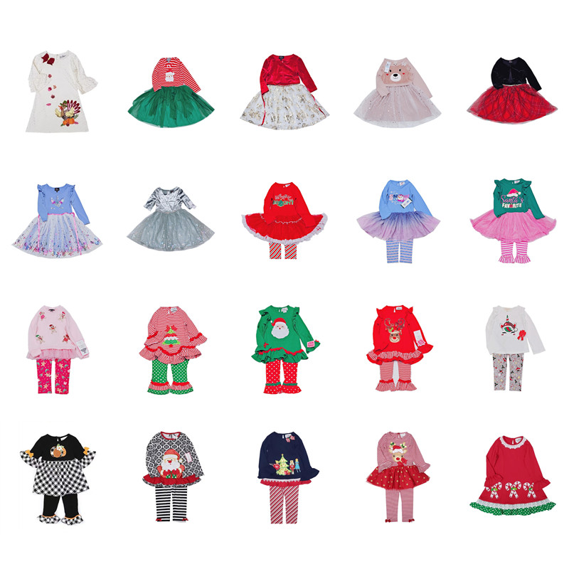 外单女童童装礼服裙新年圣诞