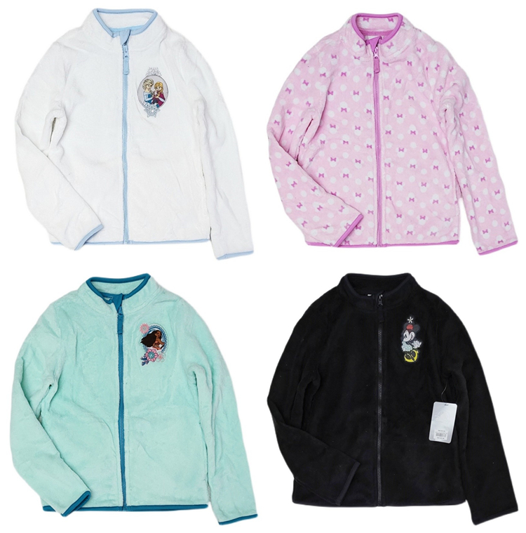 百搭实用款~2-8码春秋款女童珊瑚绒公主米@妮卫衣拉链衫风衣外套