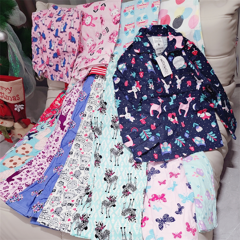 外单女童春秋家居服纯棉长袖长裤