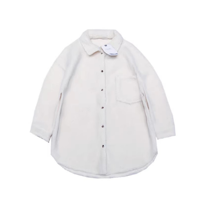 女童外套纽扣衫羊羔毛捡漏