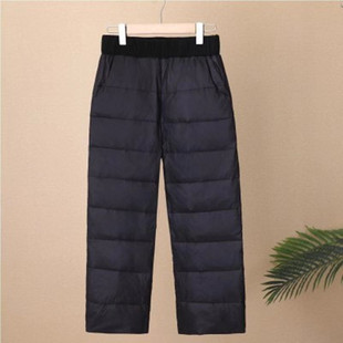 可定制时尚 直筒腿棉裤 女外穿高腰加厚保暖防风2025新款 中长羽绒裤