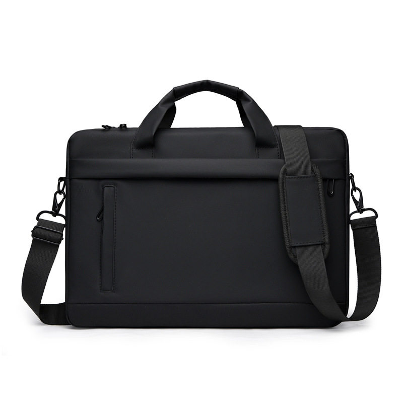 新款皮膜手提笔记本电脑包15寸16寸单肩包男大容量公文包文件袋