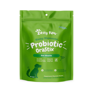 美国直邮 Zesty Paws OraStix for Dogs 狗用益生菌咀嚼 支持肠道