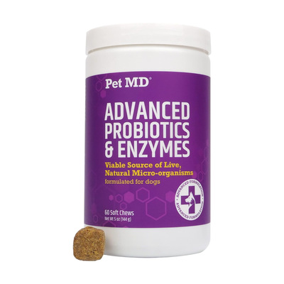 美国直邮 Pet MD Probiotics & Enzymes Dogs 狗用益生菌和酶60粒