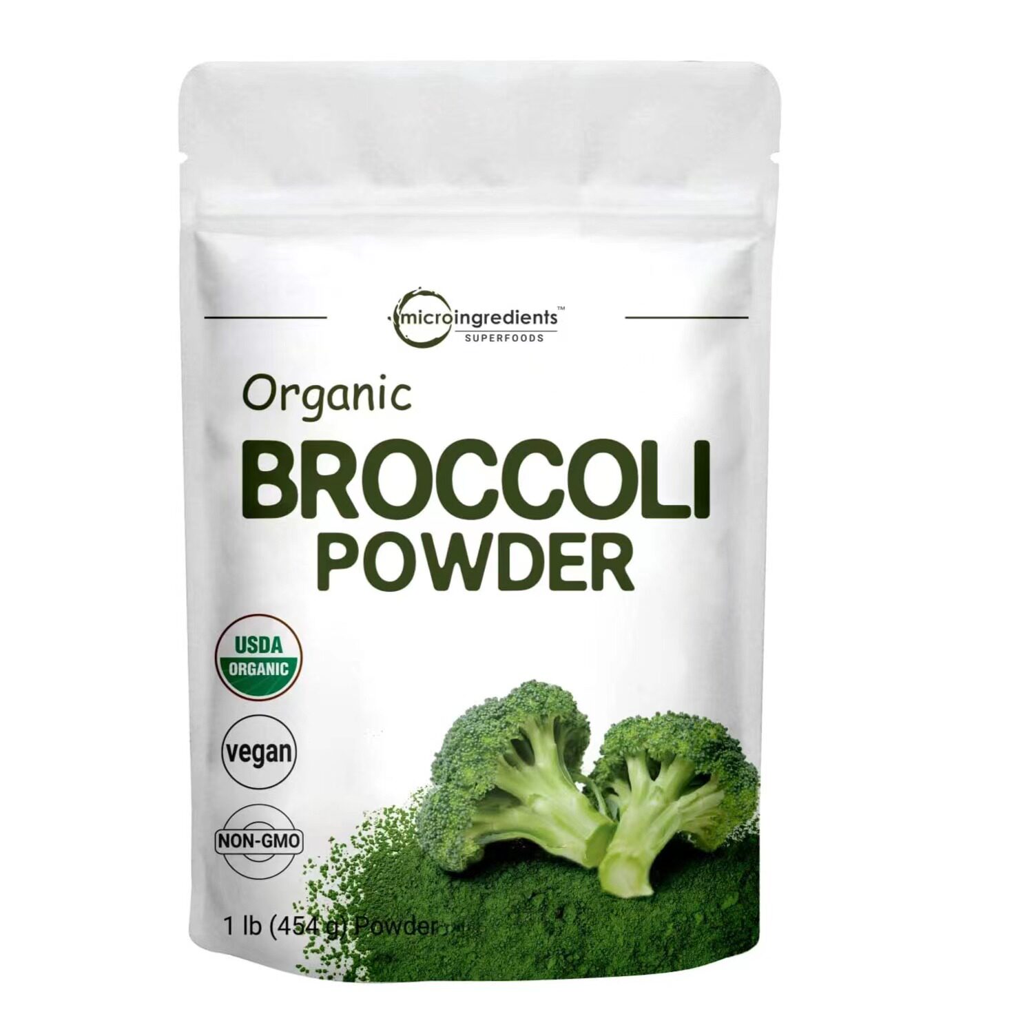 美国直邮MicroIngredients Organic Broccoli Powder有机西兰花粉