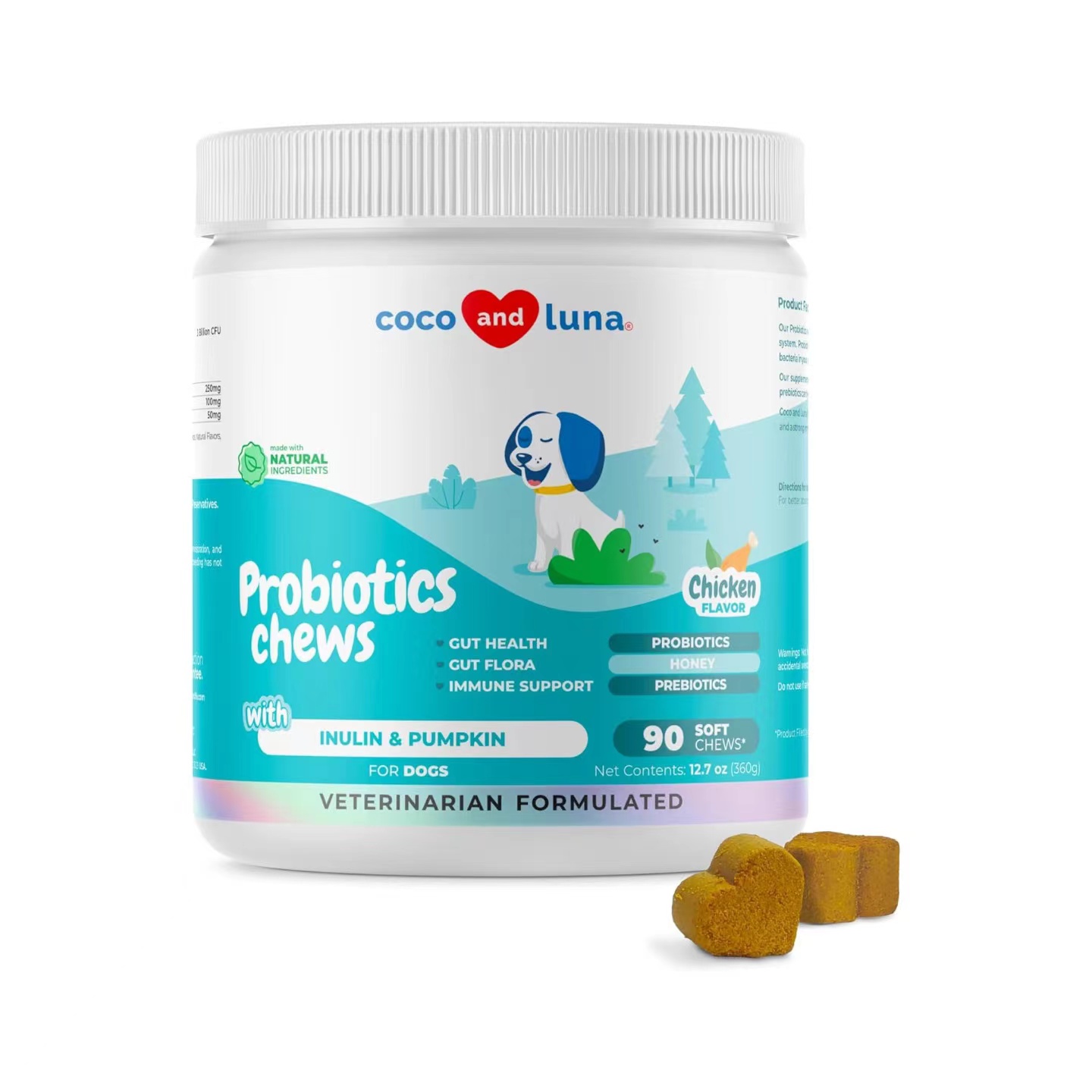 美国直邮 Coco and Luna Probiotics for Dogs 狗用益生菌补剂