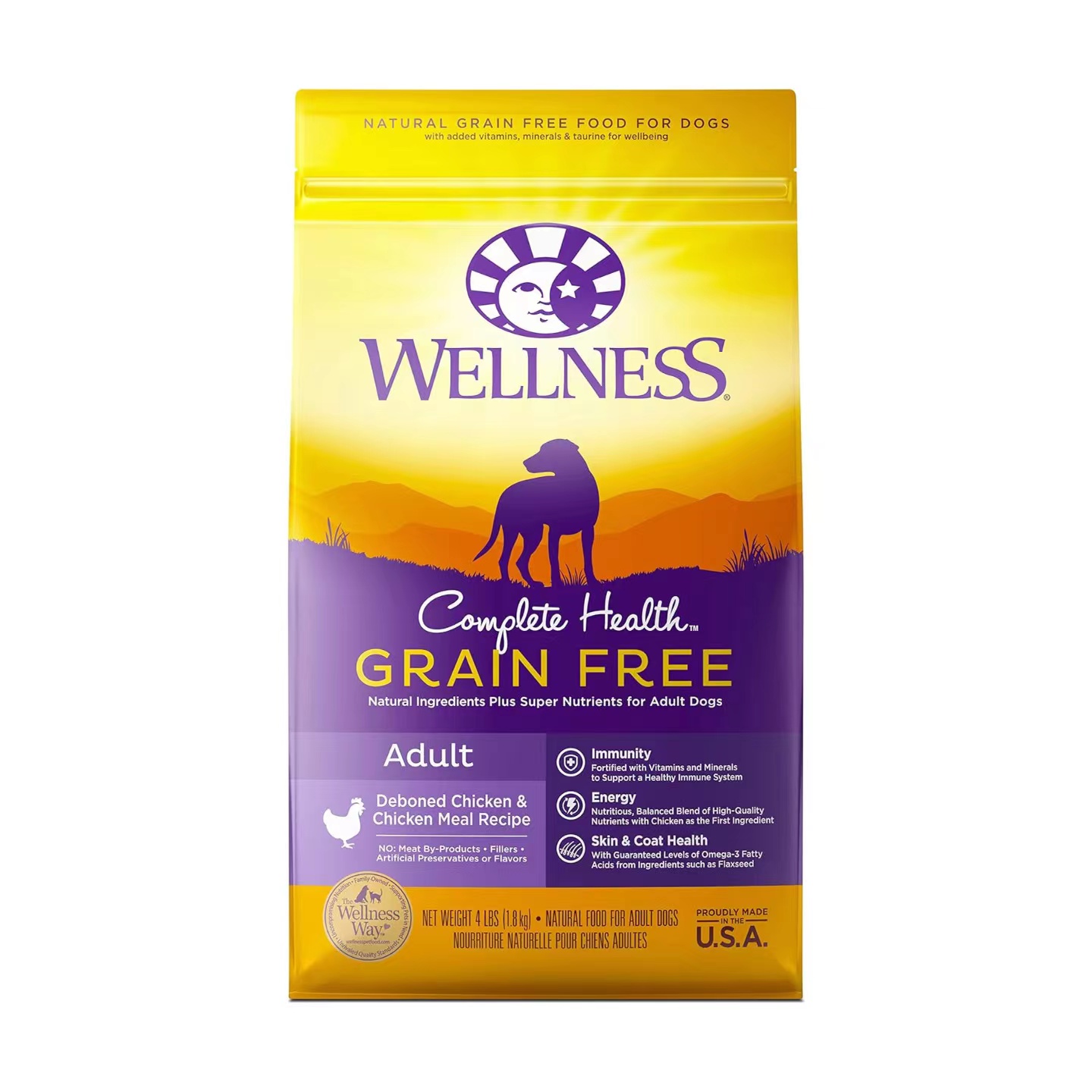 美国直邮 Wellness Complete Health Dry Dog Food 无谷物干狗粮