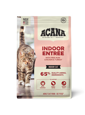美国直邮ACANA Indoor Entree Dry Cat Food营养美味室内猫干猫粮