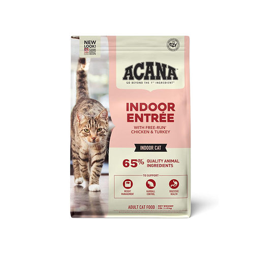 美国直邮ACANA Indoor Entree Dry Cat Food营养美味室内猫干猫粮