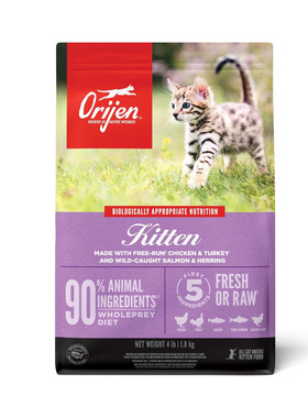 美国直邮 ORIJEN Dry Kitten Food 幼小猫无谷物高蛋白营养干猫粮
