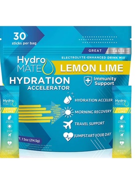 美国直邮 HydroMATE Electrolytes Powder电解质粉 低卡低糖便携
