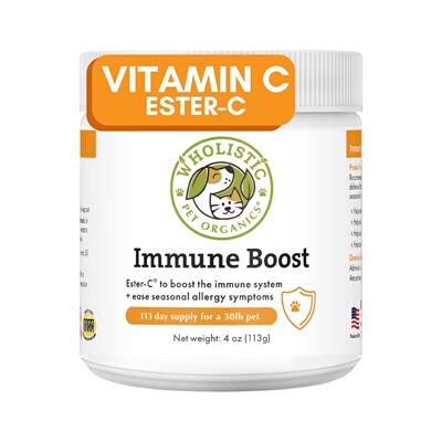 美国直邮Wholistic Pet Organics Allergy Immune Boost狗维生素C
