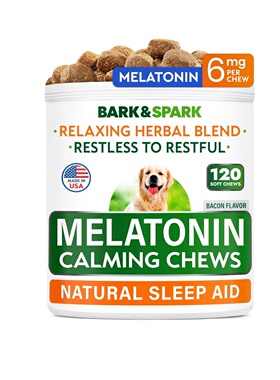 美国直邮 BARK&SPARK Calming Melatonin 狗睡眠提供镇静褪黑素