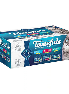 美国直邮Blue Buffalo Tastefuls Wet CatFood天然湿猫粮营养丰富