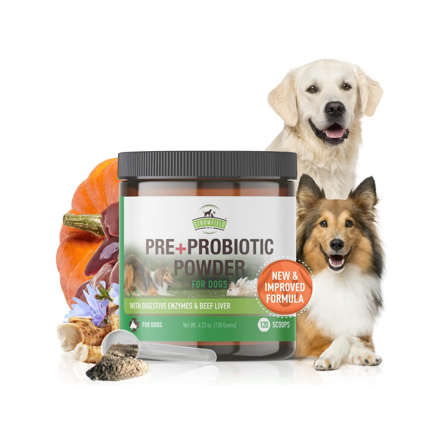 美国直邮 Strawfield Pets Pre+ Probiotic Powder狗用益生菌粉