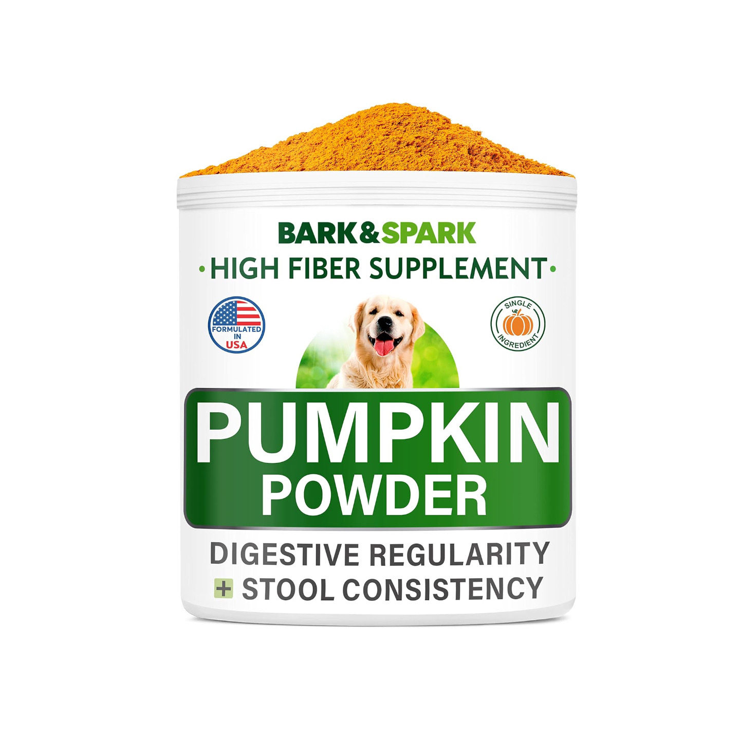 美国直邮 BARK&SPARK Pumpkin for Dogs 狗用南瓜粉粉状纤维补剂