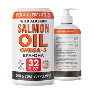 美国直邮 StrellaLab Salmon Oil for Dogs狗用欧米茄3鱼油 32 OZ