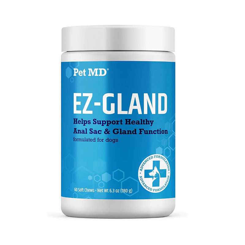 美国直邮Pet MD EZ Gland 狗肛门腺咀嚼物帮助狗消化缓解便秘60粒