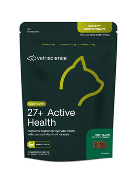 美国直邮VetriScience 27+ Active Health Chews猫每日多维维生素