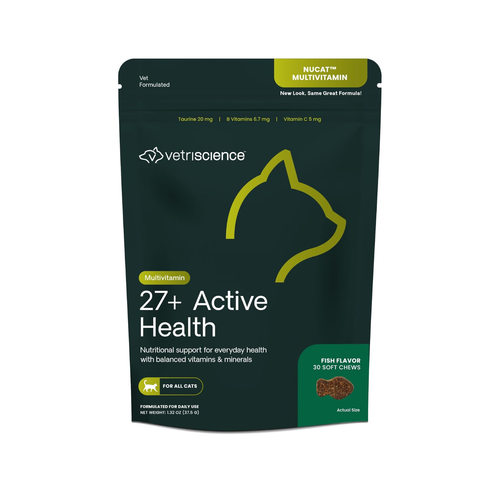 美国直邮VetriScience 27+ Active Health Chews猫每日多维维生素