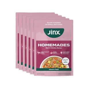 Grain Free 无谷物湿狗粮 Jinx 6袋 Food Beef Dog 美国直邮 Wet