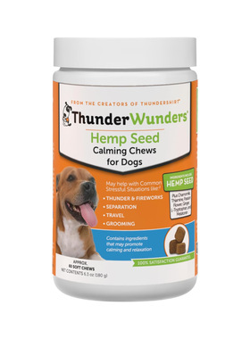 美国直邮 ThunderWunders Hemp Dog Calming Chews犬用镇静咀嚼片