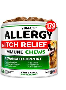 美国直邮YUMA'S Dog Allergy Relief Chews狗用过敏缓解咀嚼170粒