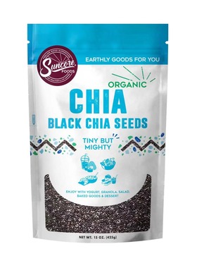 美国直邮 Suncore Foods Organic Raw Chia Seeds 有机生黑奇亚籽