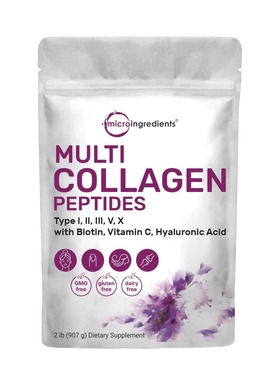 美国直邮 MICROINGREDIENTS Multi Collagen Powder多胶原蛋白粉
