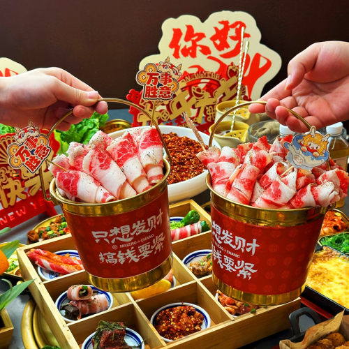 16cm肥牛发财桶德雅泰不锈钢金色