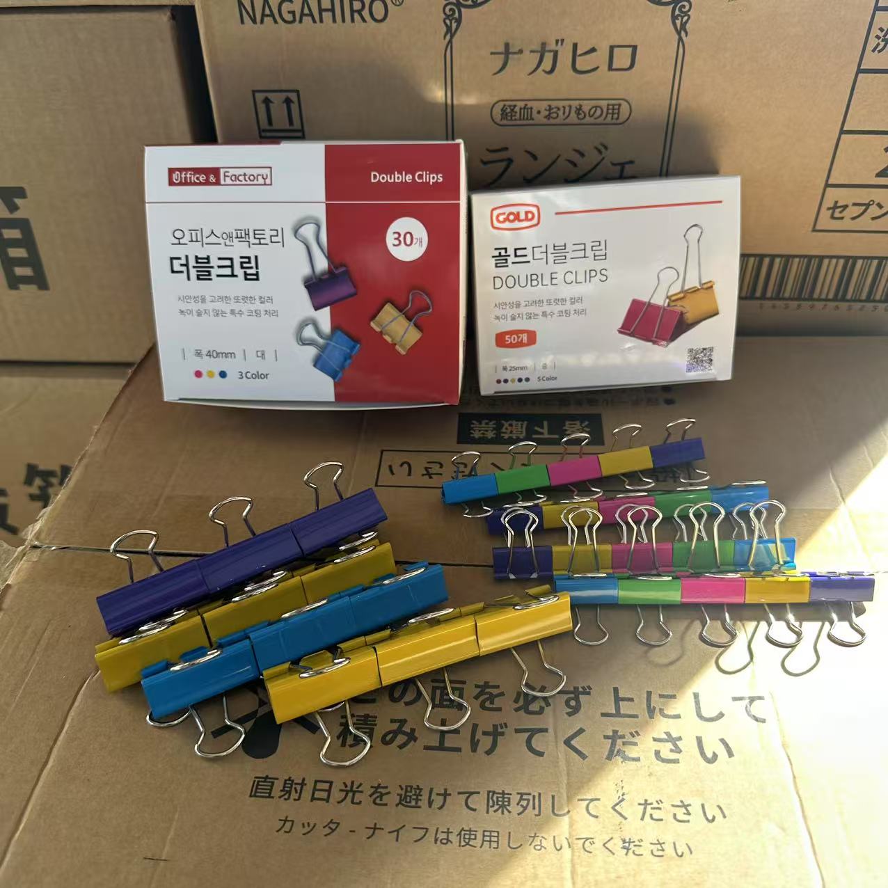 出口韩国尾单彩色燕尾夹长尾夹