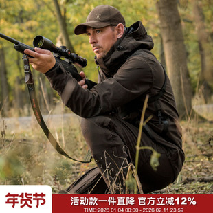 丹麦猎鹿者!猛货!防风防水户外狩猎外套男女秋冬连帽压胶冲锋衣