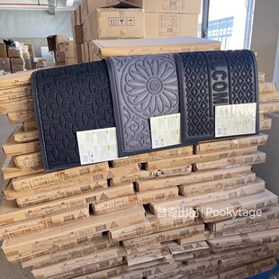 出德国！整单原卡！3D立体绒面百搭客厅脚垫耐脏防滑浴室橡胶地垫