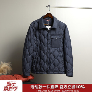 式 云感轻羽绒 休闲通勤百搭绗缝衬衫 秋冬男士 夹克羽绒服 90鸭绒